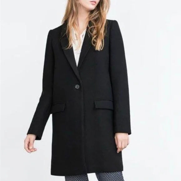 Zara black coat - Picture 1 of 5